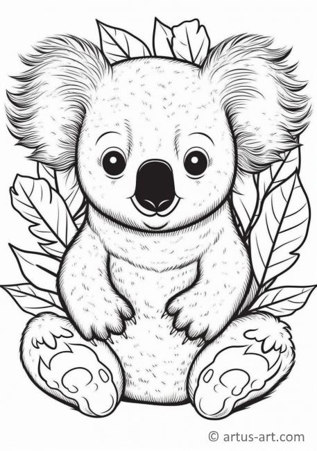 Pagina da colorare del koala